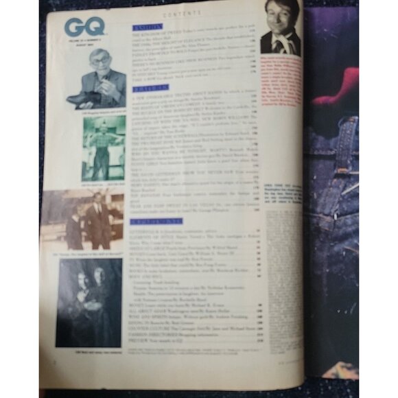 1986 GQ Magazine Robin Williams Vintage Gentleman's Quarterly VTG August - Picture 5 of 9